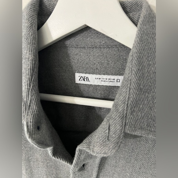 NEW fashion men gray light jacket with buttons Small by Zara - Picture 2 of 5